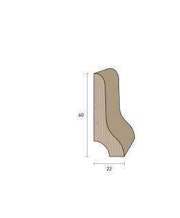 Massiccio 60x22 mm. (€/ML) Tipo Milano