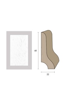 Massiccio 60x22 mm. (€/ML) Tipo Milano