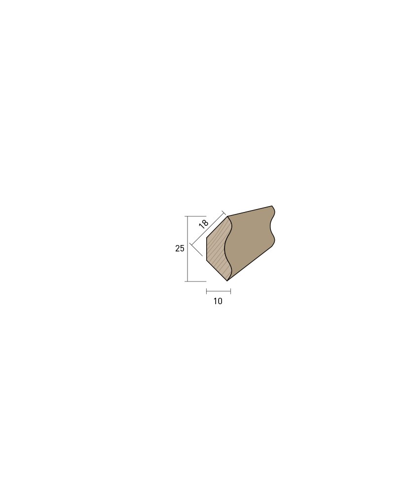 Angolare 25x10 mm. (€/ML) Massicci