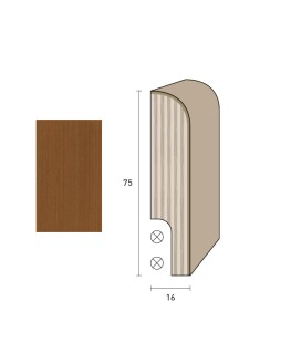 Impiallacciato 75x16 mm. (€/ML) Passafilo Becco di Civetta