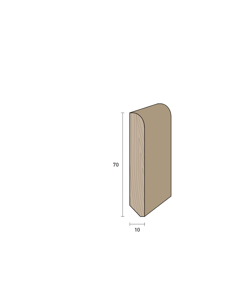 Massiccio 70x10 mm. (€/ML) Becco di Civetta